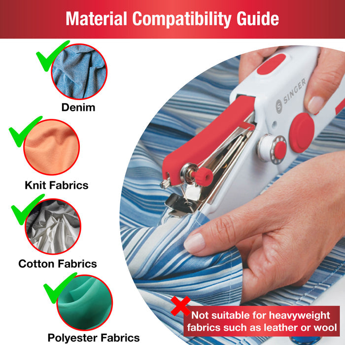 SINGER® Stitch Sew Quick™ - (Single Thread) Hand Held Mending Machine