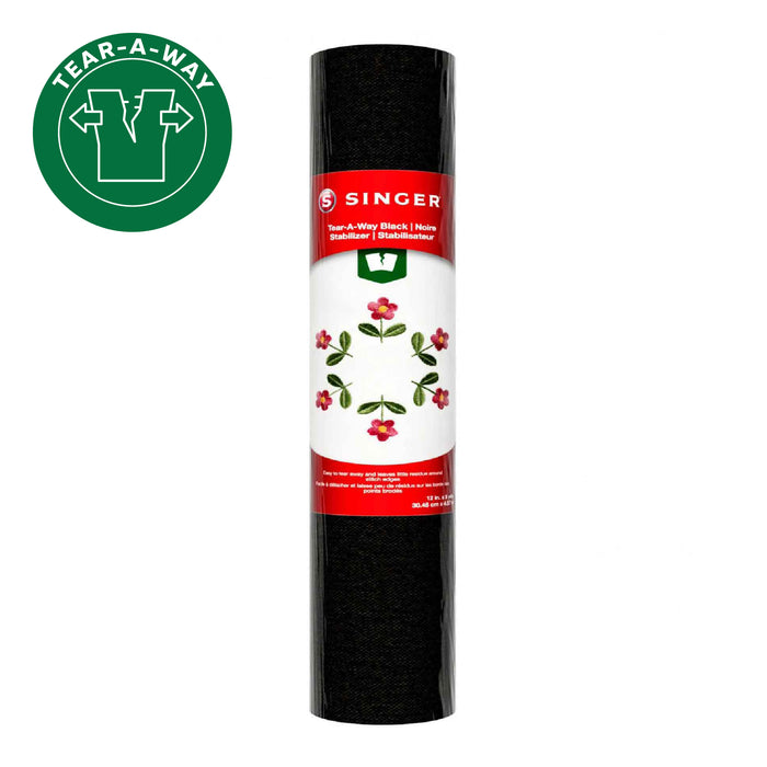 SINGER® Tear-A-Way Black Stabilizer 12 inch x 5 yards -- Product Image