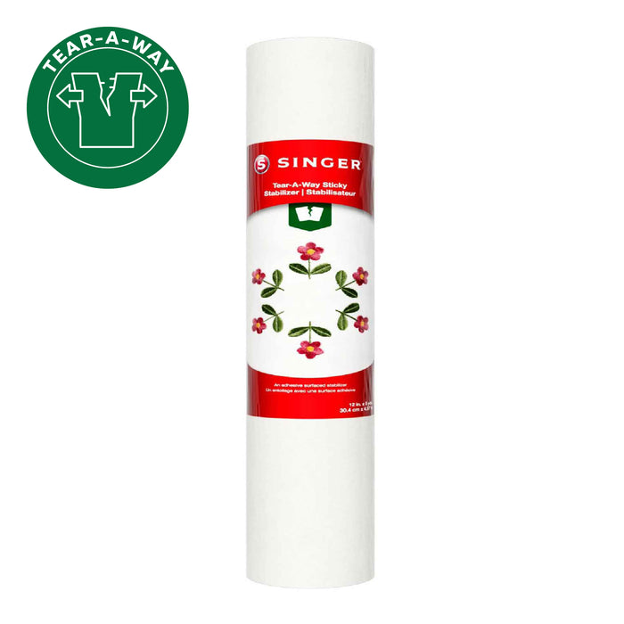 SINGER® Tear-A-Way Sticky Stabilizer 12 inch x 5 yards -- Product Image
