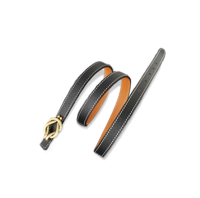 Front view of the Skinny Dress Belt, casual fashion for jeans matching
