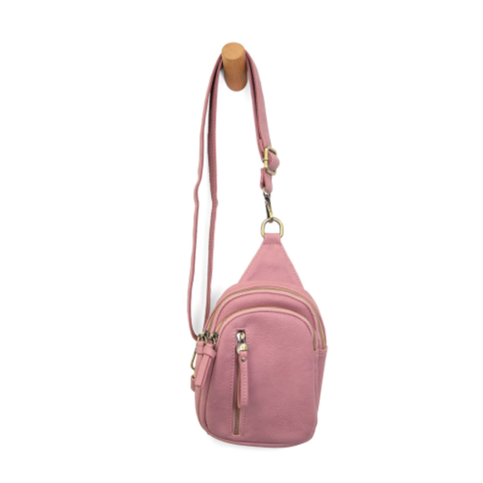 Skyler Sling Bag in Raspberry - Madison's Niche
