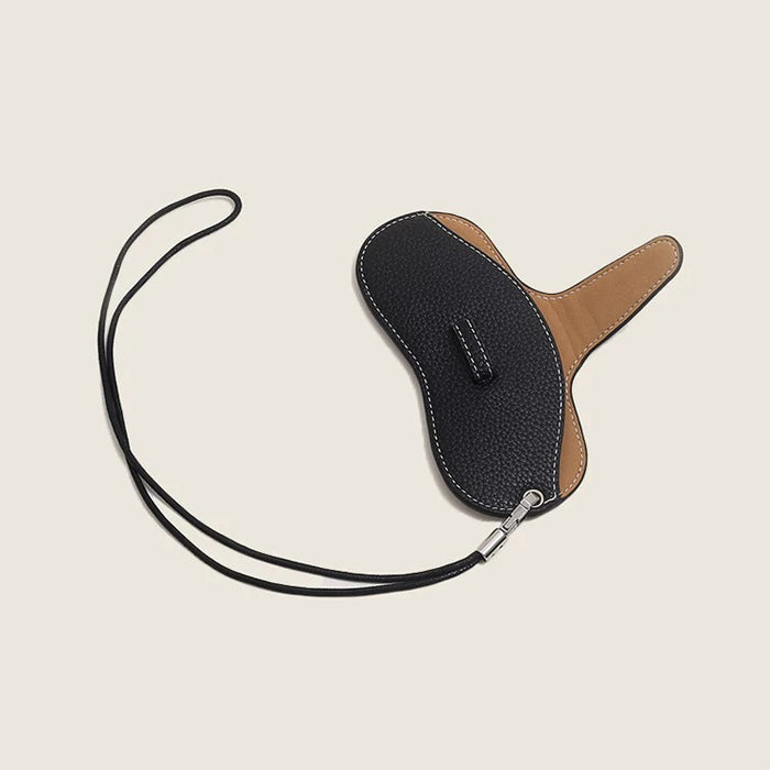 Flat lay of Sleek Lychee Glasses Case with the flap open.