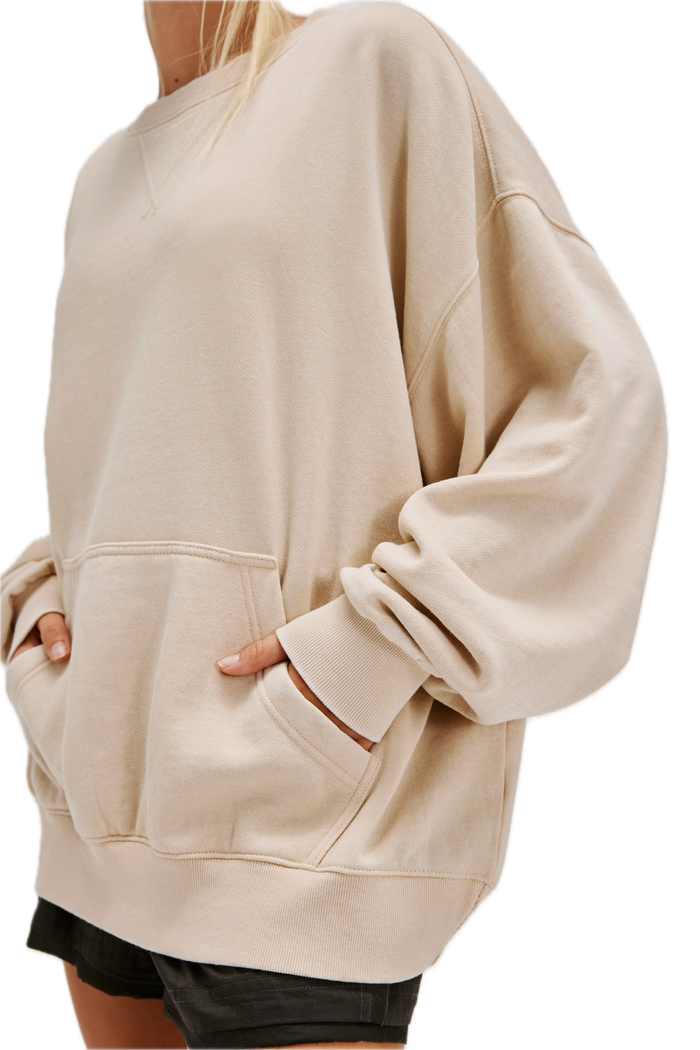Slow It Down Pullover in Morning Oat - Madison's Niche