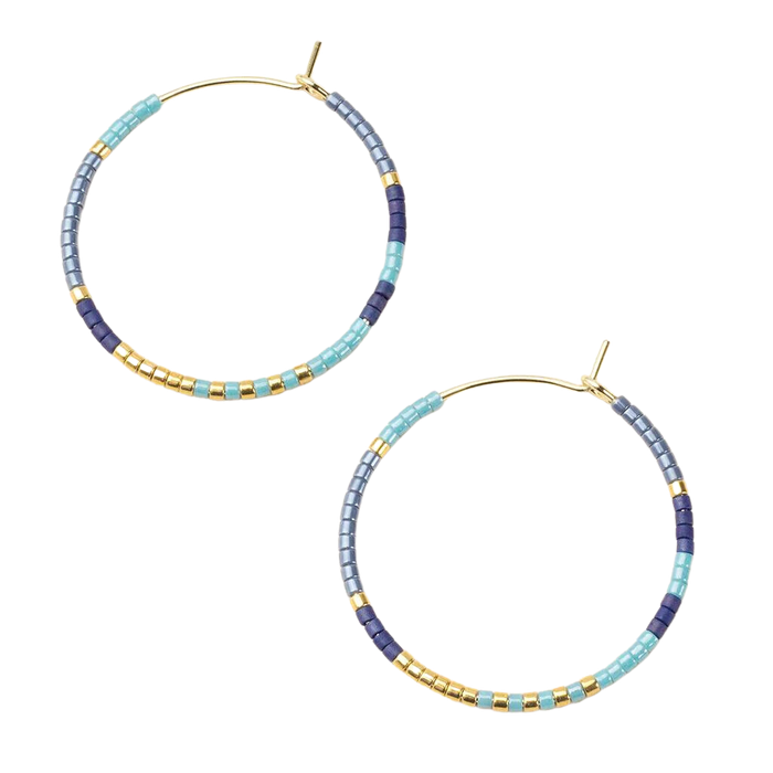 Small Chromacolor Hoops in Cobalt - Madison's Niche