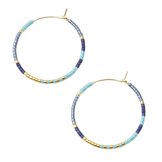 Small Chromacolor Hoops in Cobalt - Madison's Niche