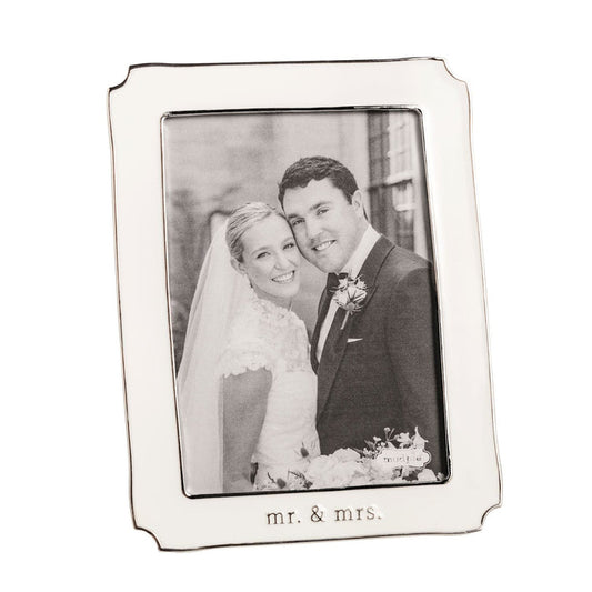 Small Mr. & Mrs. Enamel Frame - Madison's Niche