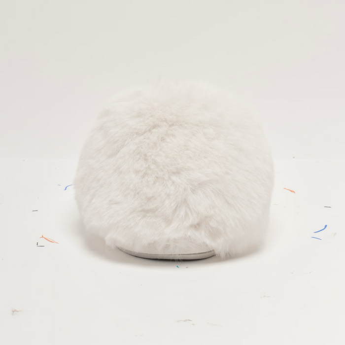 Snowball Slippers in Snow Faux Fur - Madison's Niche