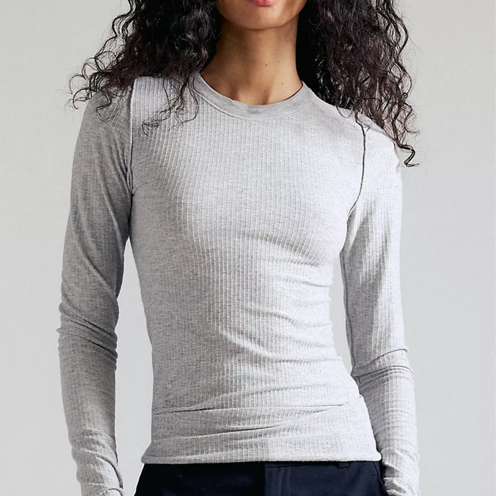 So Soft Seamless Long Sleeve in Grey