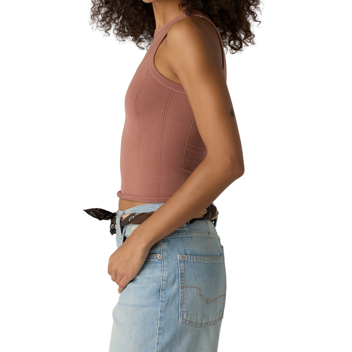 So Soft Seamless Modal Tank in Cedar Wood - Madison's Niche