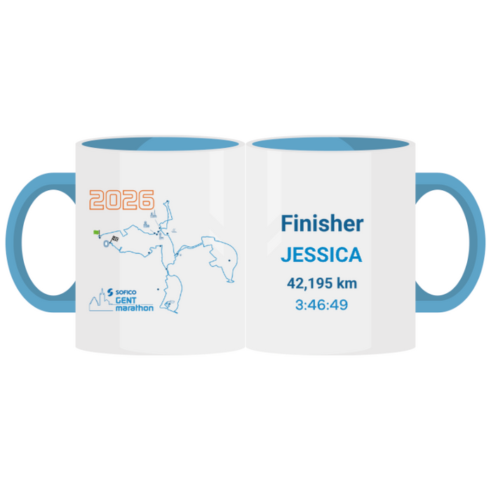 Sofico Gent Marathon - Mug finisher marathon parcours