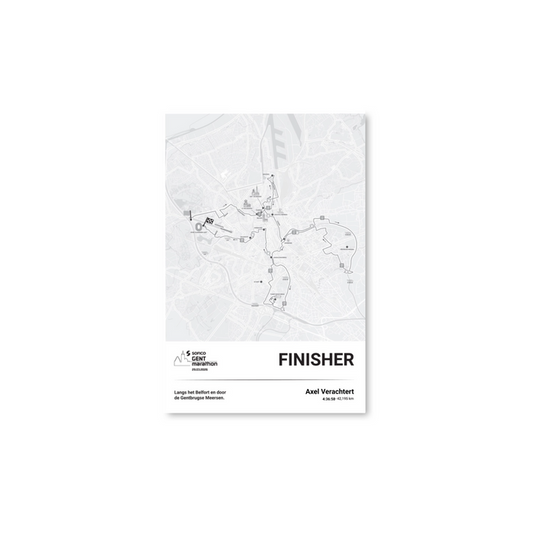 Sofico Gent Marathon - Poster finisher marathon - 30 x 45 cm