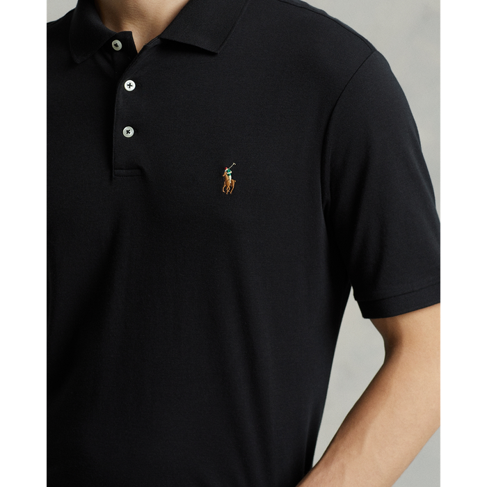 Soft Cotton Polo Shirt in Black - Madison's Niche