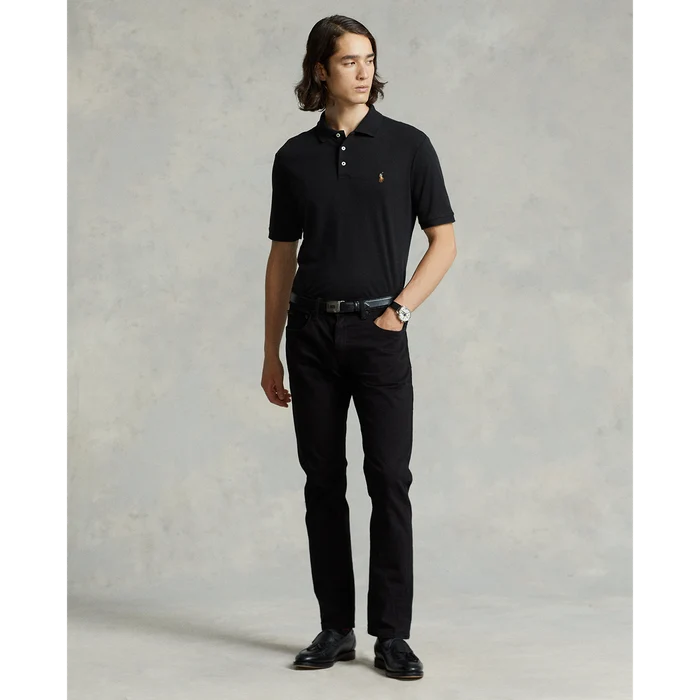 Soft Cotton Polo Shirt in Black - Madison's Niche