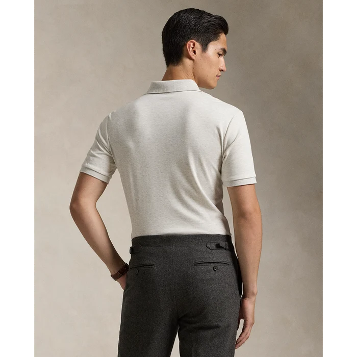 Soft Cotton Polo Shirt in State Heather - Madison's Niche