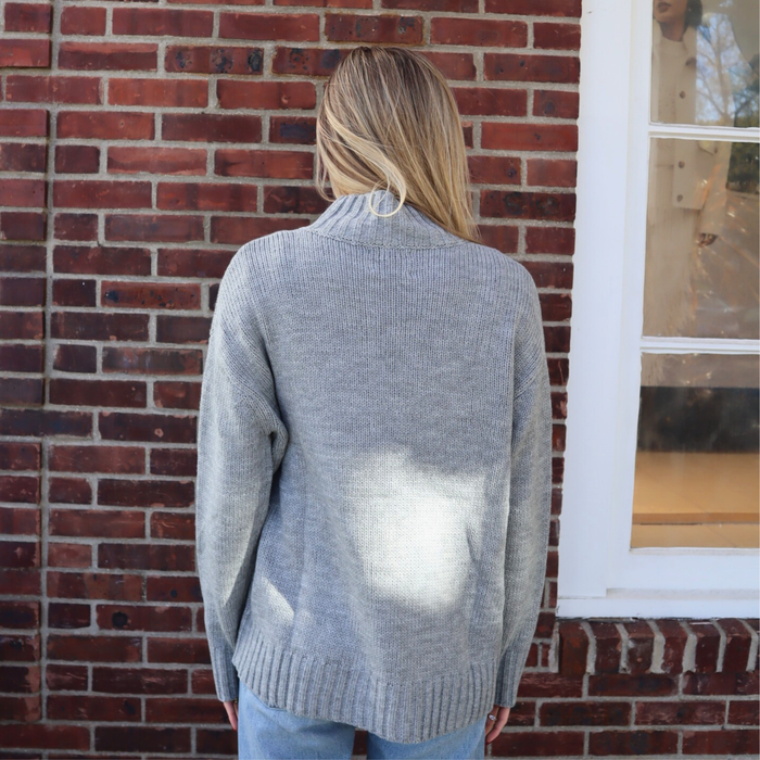 Sola Turtleneck in Grey - Madison's Niche