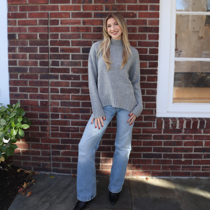 Sola Turtleneck in Grey - Madison's Niche