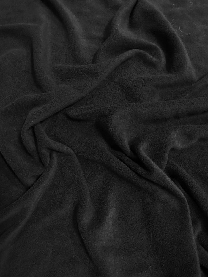 Solid Fleece Fabric / Black||color:Black