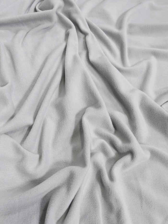 Solid Fleece Fabric / Silver||color:Silver