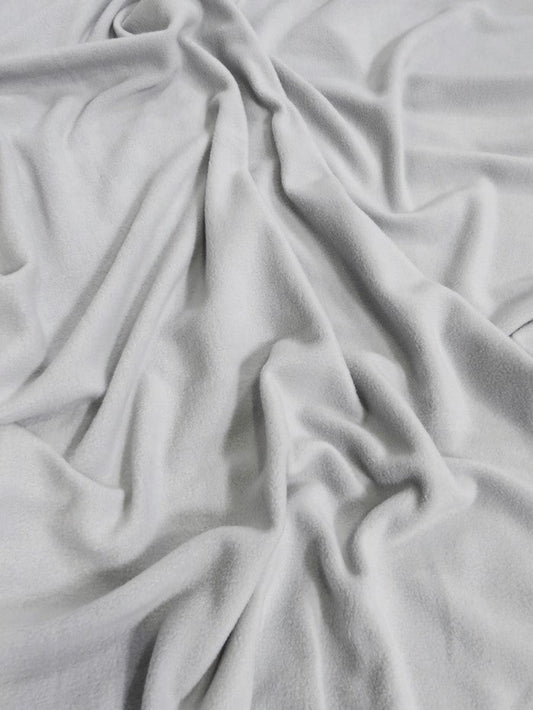 Solid Fleece Fabric / Silver||color:Silver