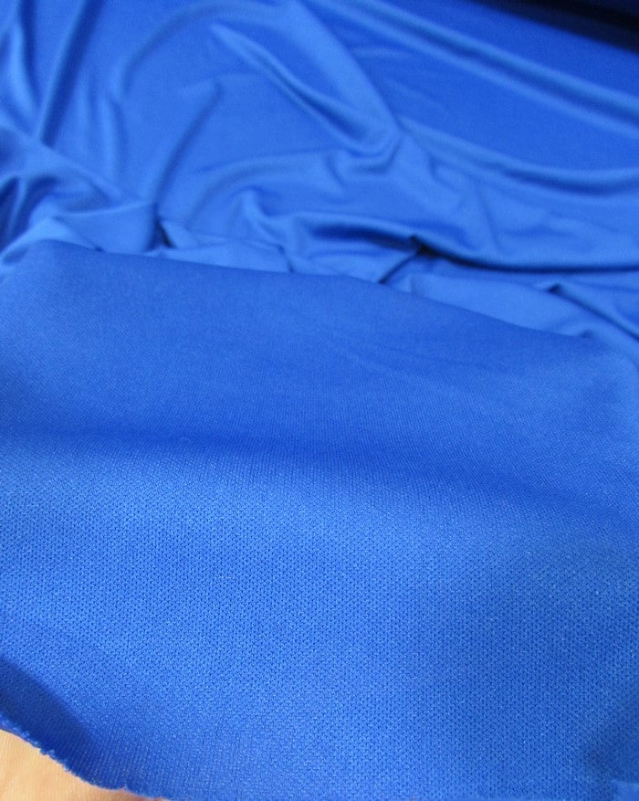 Solid Polyester Interlock Knit Fabric  / Royal Blue / Sold By The Yard