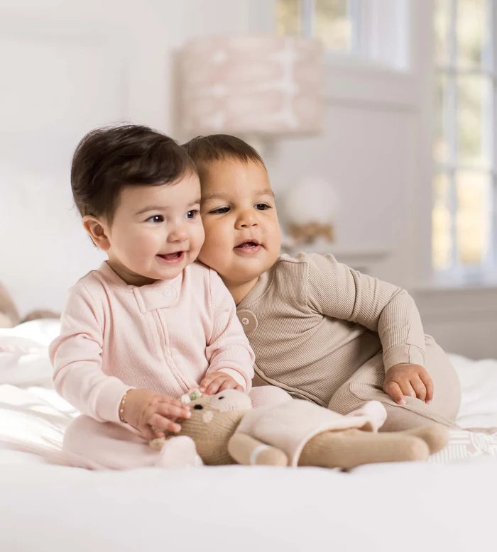 Solid Rib Sleep & Play in Hummus - Madison's Niche
