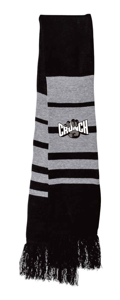 SP07 Black/Heather Grey Stripe Scarf