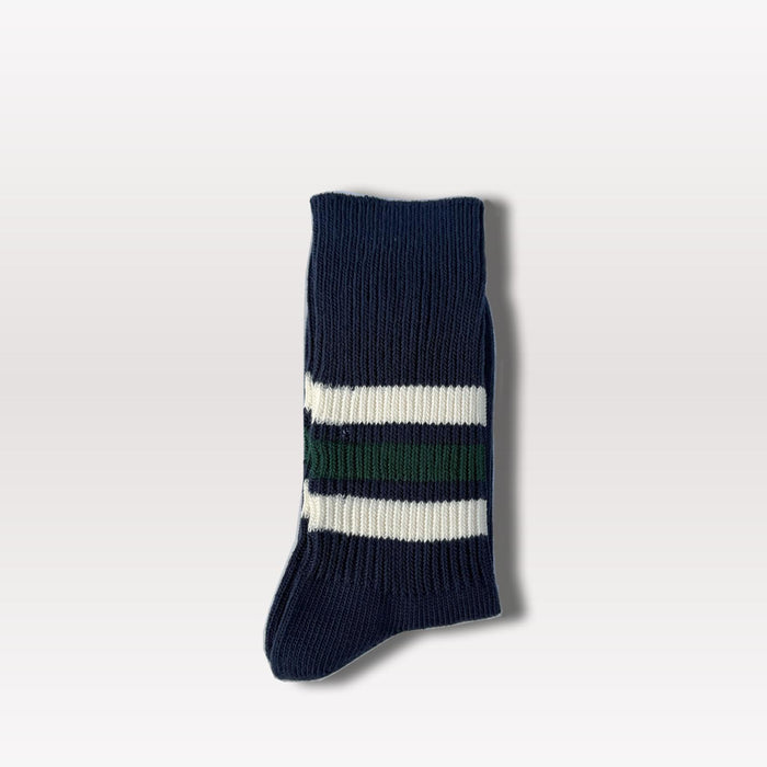 Sport Stripe Knitted Socks - Navy