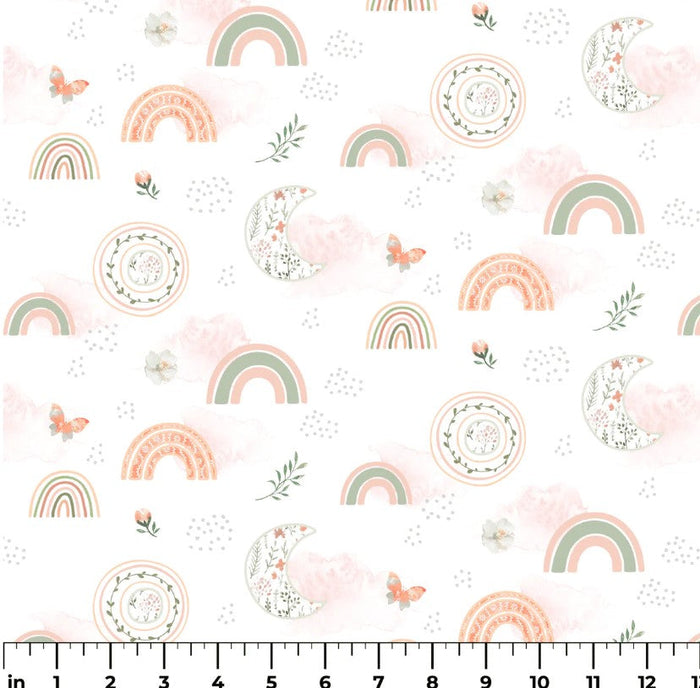 Springs Creative Flannel Moon Beam Rainbow Baby