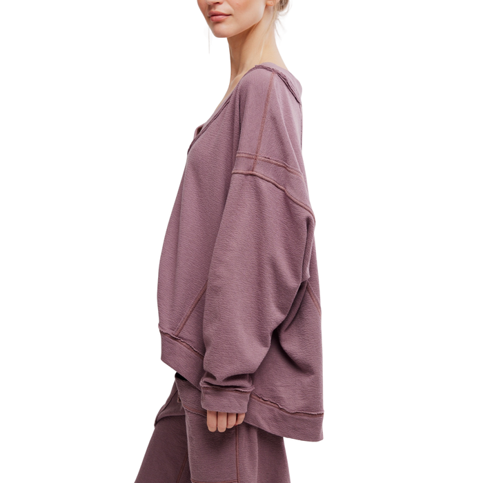 Staycation Pullover in Elderberry Tea - Madison's Niche