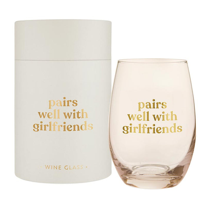 Stemless Glass - Pairs Well with Girlfriends - Madison's Niche