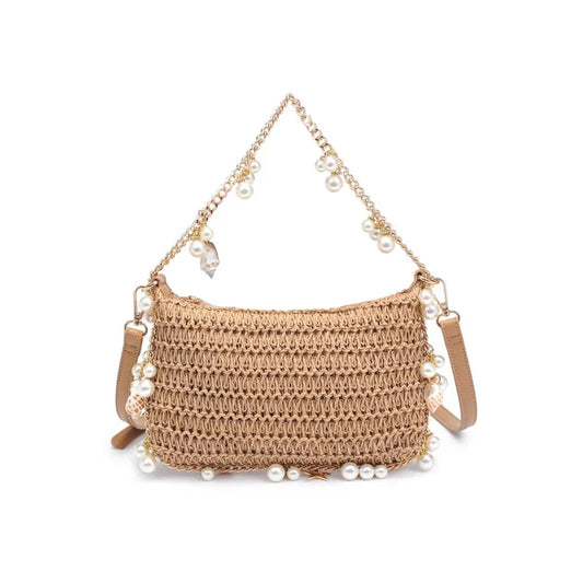 Steph Evening Bag in Natural - Madison's Niche
