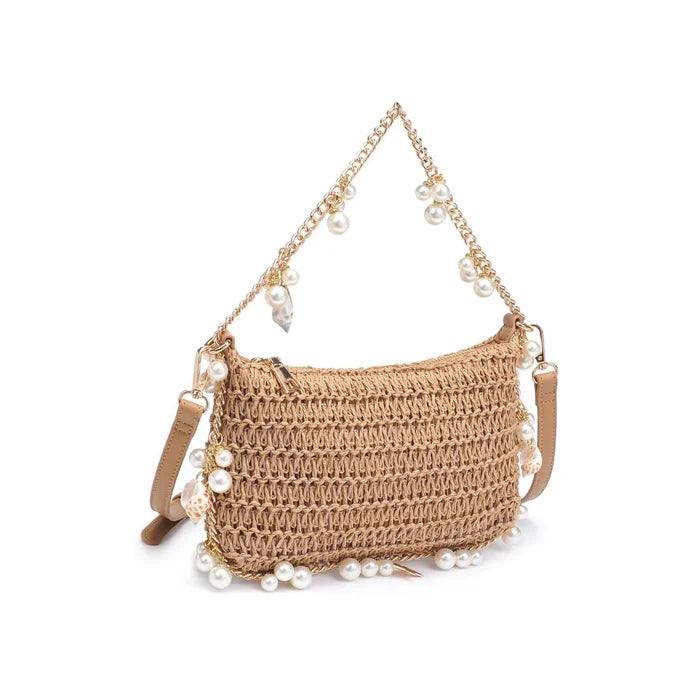 Steph Evening Bag in Natural - Madison's Niche
