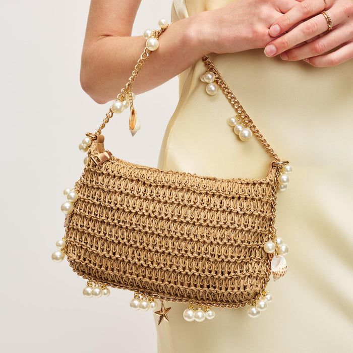 Steph Evening Bag in Natural - Madison's Niche