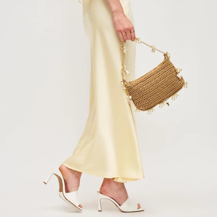 Steph Evening Bag in Natural - Madison's Niche