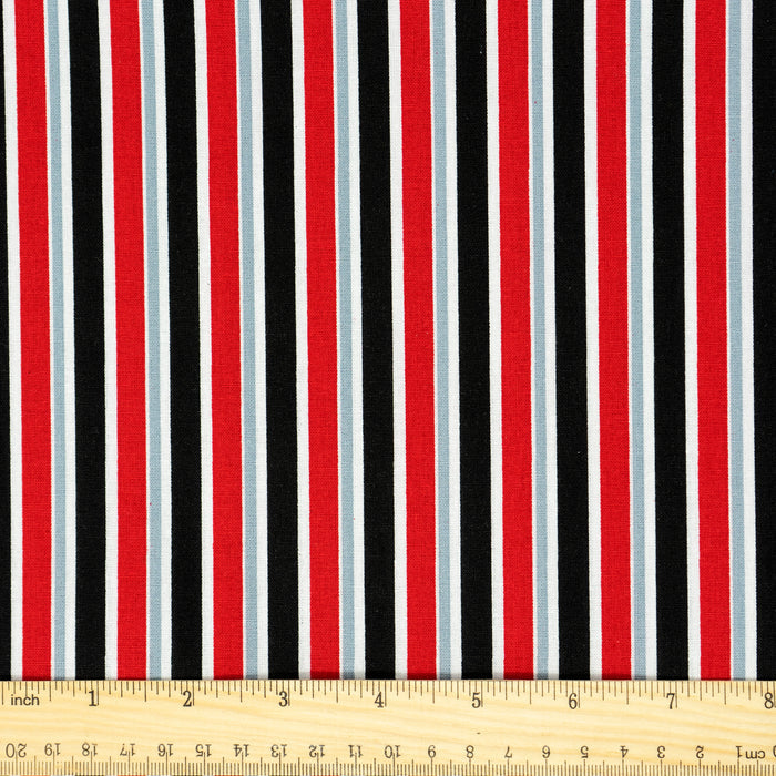 Stitch & Sparkle 100% Cotton, 44" Wide, DIY Project Quilt and Craft Fabric for Sewing, Cut by the Yard, Sailor Stripes
