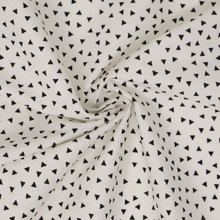 Stitch & Sparkle 100% Cotton, 44" Wide, DIY Project Quilt and Craft Fabric for Sewing, Cut by the Yard, Random Triangle Onyx