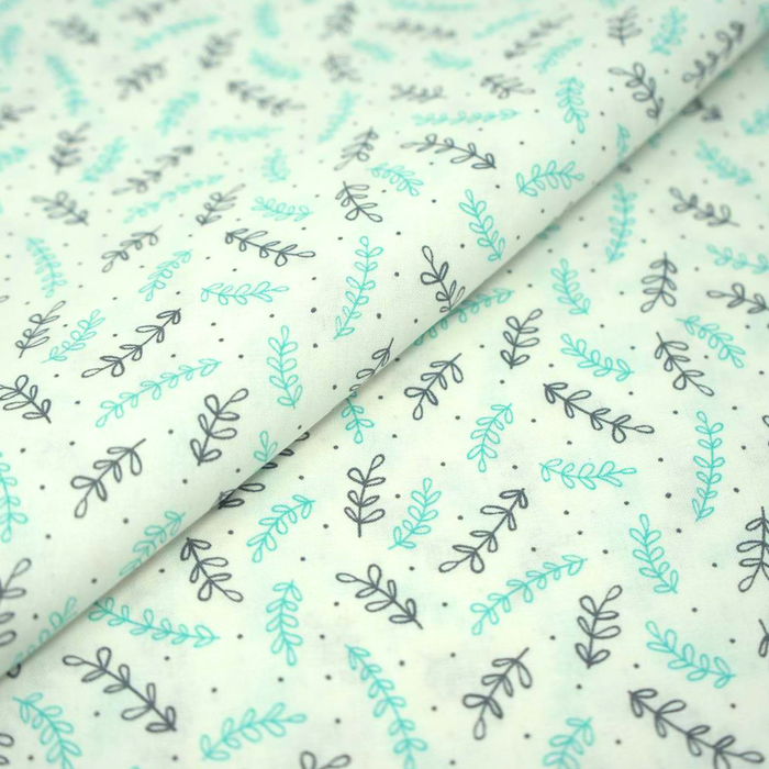 Stitch & Sparkle 100% Cotton, 44" Wide, DIY Project Quilt and Craft Fabric for Sewing, Cut by the Yard, Farm Fields Aqua