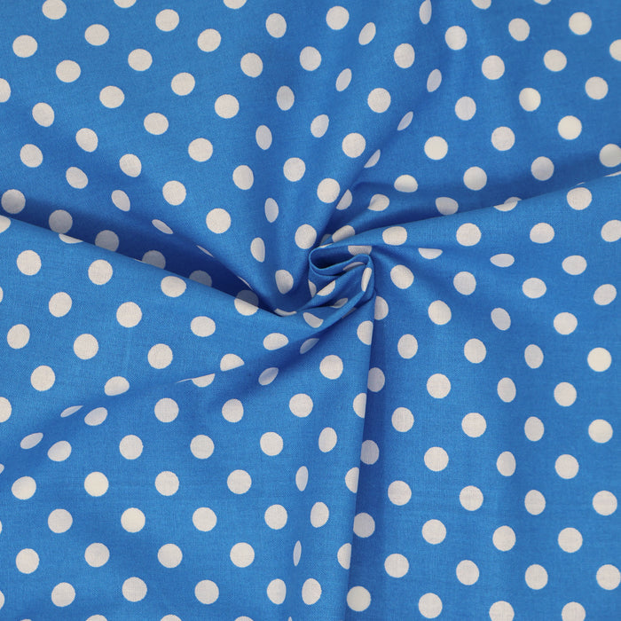 Stitch & Sparkle 100% Cotton, 44" Wide, DIY Project Quilt and Craft Fabric for Sewing, Cut by the Yard, Big Dots Lagoon