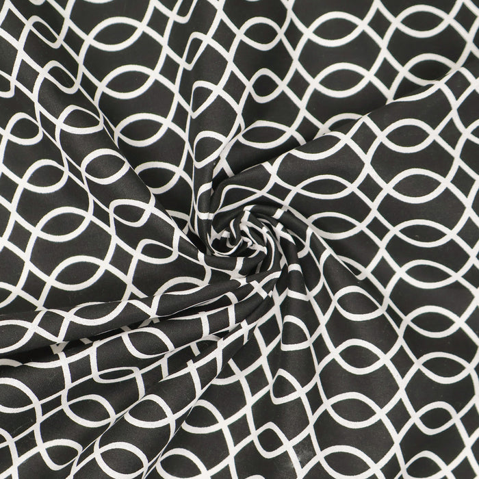 Stitch & Sparkle 100% Cotton, 44" Wide, DIY Project Quilt and Craft Fabric for Sewing, Cut by the Yard, Loopy Onyx