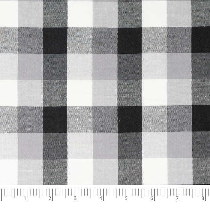 Stitch & Sparkle 100% Cotton, 44" Wide, DIY Project Quilt and Craft Fabric for Sewing, Cut by the Yard, 1" Gingham Onyx