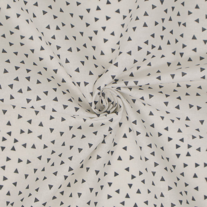 Stitch & Sparkle 100% Cotton, 44" Wide, DIY Project Quilt and Craft Fabric for Sewing, Cut by the Yard, Random Triangle Steel