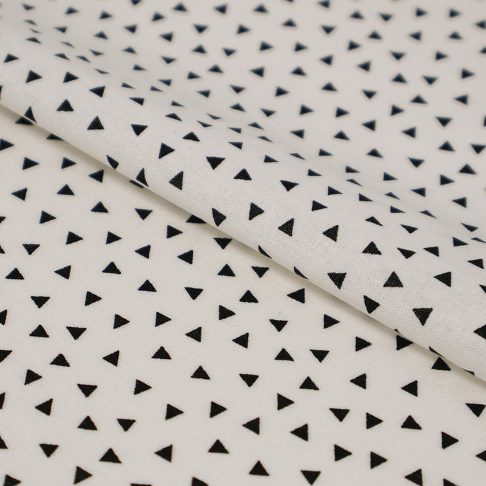 Stitch & Sparkle 100% Cotton, 44" Wide, DIY Project Quilt and Craft Fabric for Sewing, Cut by the Yard, Random Triangle Onyx