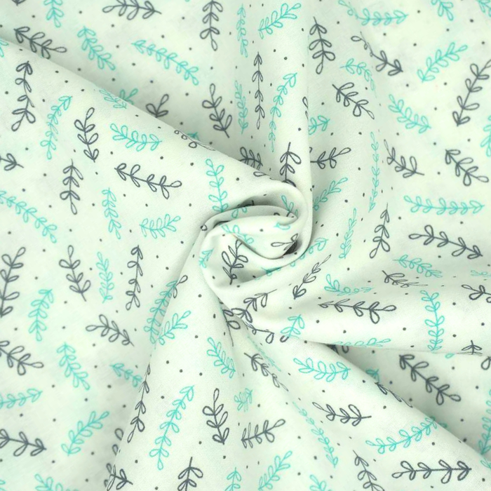 Stitch & Sparkle 100% Cotton, 44" Wide, DIY Project Quilt and Craft Fabric for Sewing, Cut by the Yard, Farm Fields Aqua
