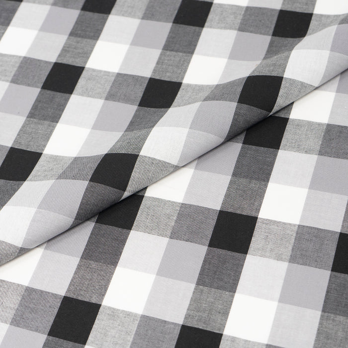 Stitch & Sparkle 100% Cotton, 44" Wide, DIY Project Quilt and Craft Fabric for Sewing, Cut by the Yard, 1" Gingham Onyx