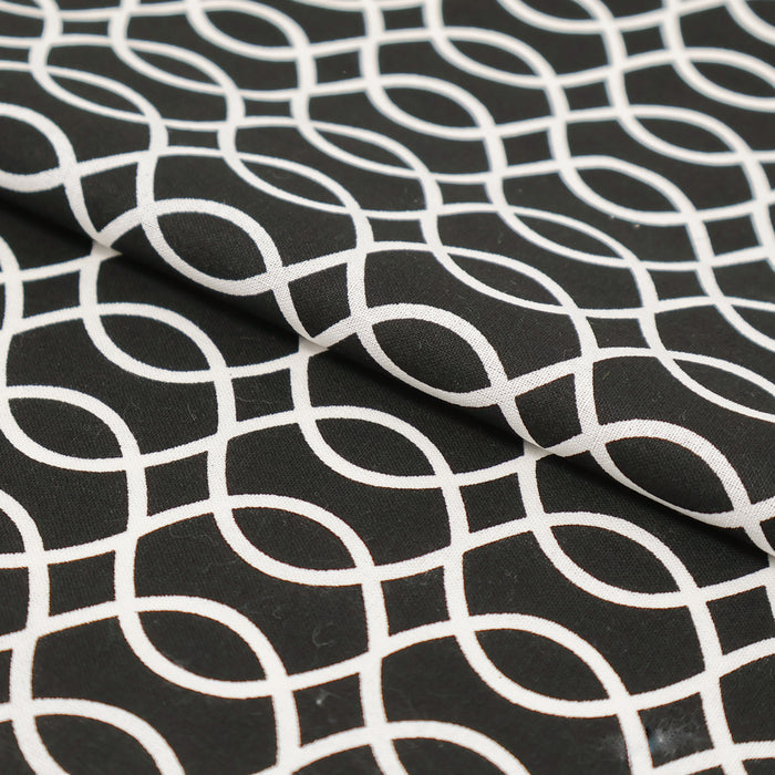 Stitch & Sparkle 100% Cotton, 44" Wide, DIY Project Quilt and Craft Fabric for Sewing, Cut by the Yard, Loopy Onyx