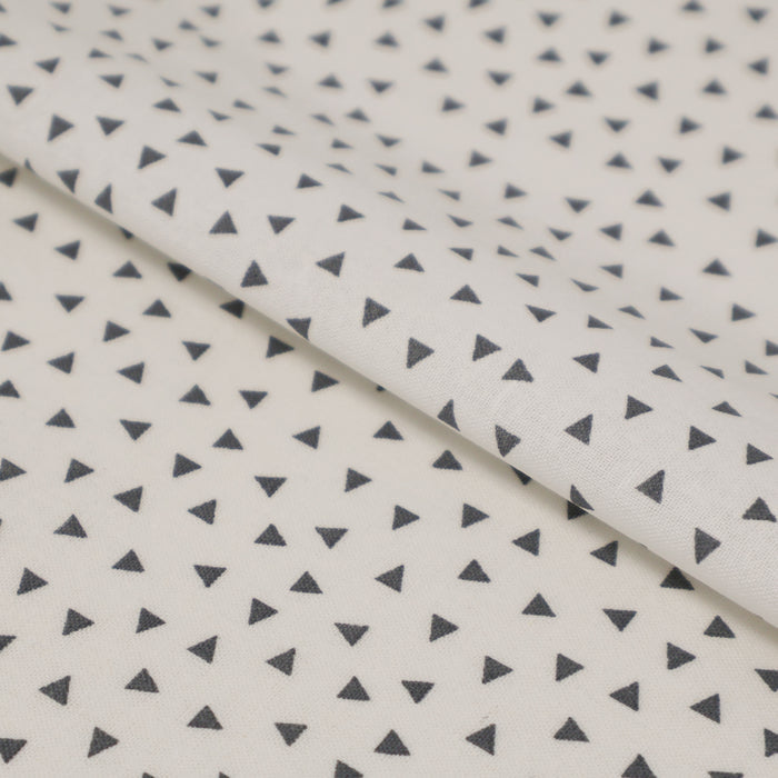 Stitch & Sparkle 100% Cotton, 44" Wide, DIY Project Quilt and Craft Fabric for Sewing, Cut by the Yard, Random Triangle Steel