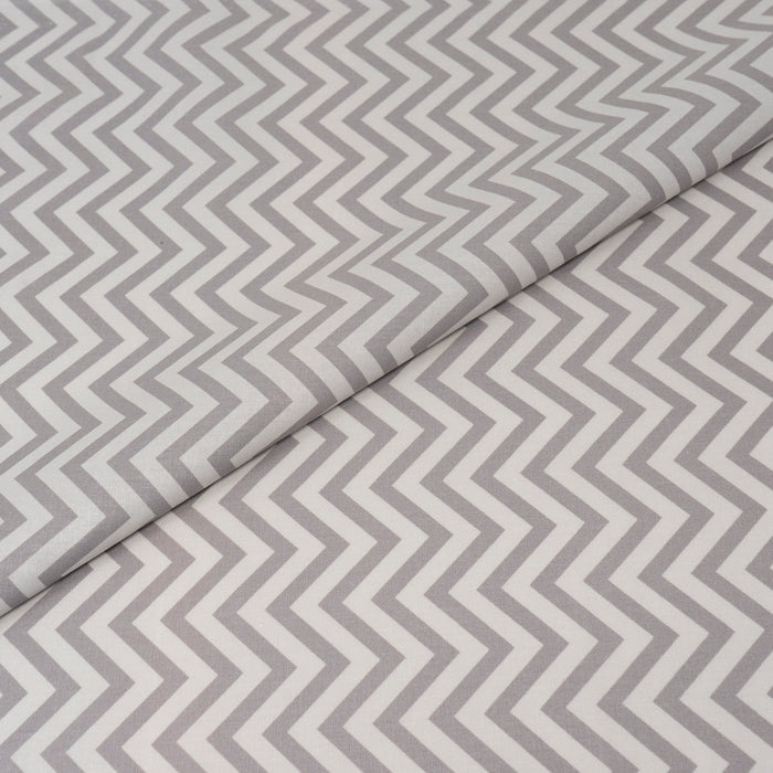 Stitch & Sparkle 100% Cotton, 44" Wide, DIY Project Quilt and Craft Fabric for Sewing, Cut by the Yard, Zigzag||color:Steel