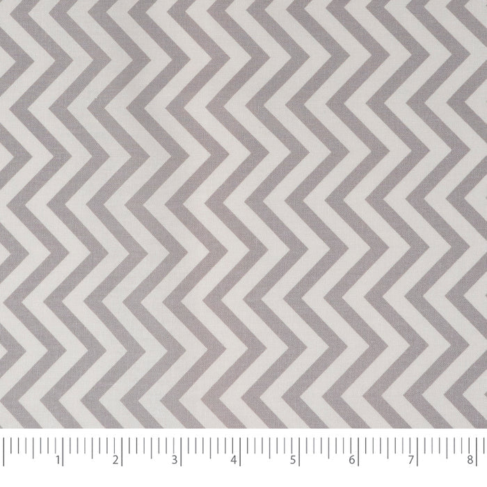 Stitch & Sparkle 100% Cotton, 44" Wide, DIY Project Quilt and Craft Fabric for Sewing, Cut by the Yard, Zigzag||color:Steel