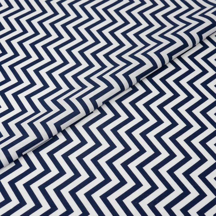 Stitch & Sparkle 100% Cotton, 44" Wide, DIY Project Quilt and Craft Fabric for Sewing, Cut by the Yard, Zigzag||color:Ink