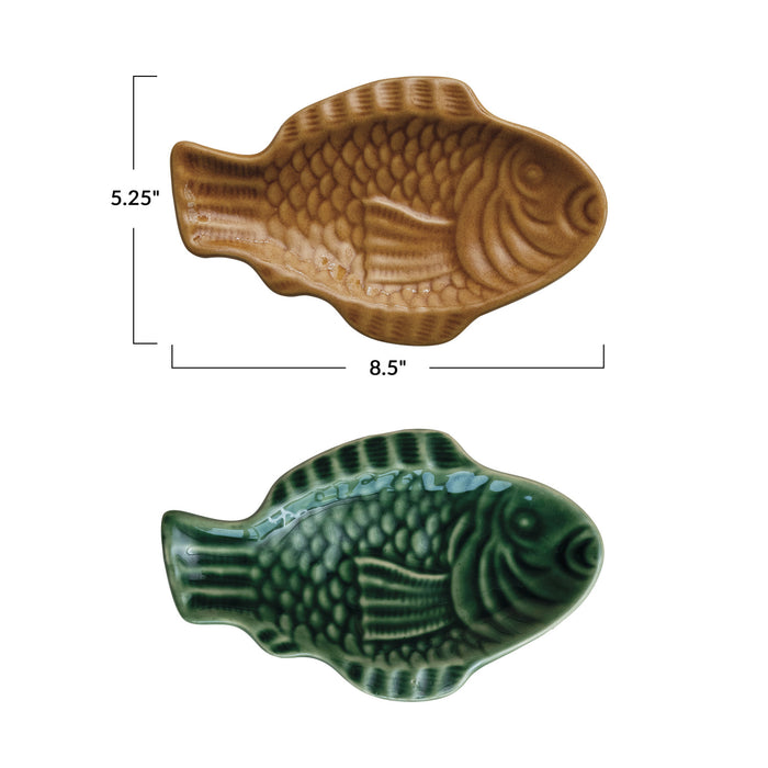 Stoneware Fish Dish - Madison's Niche